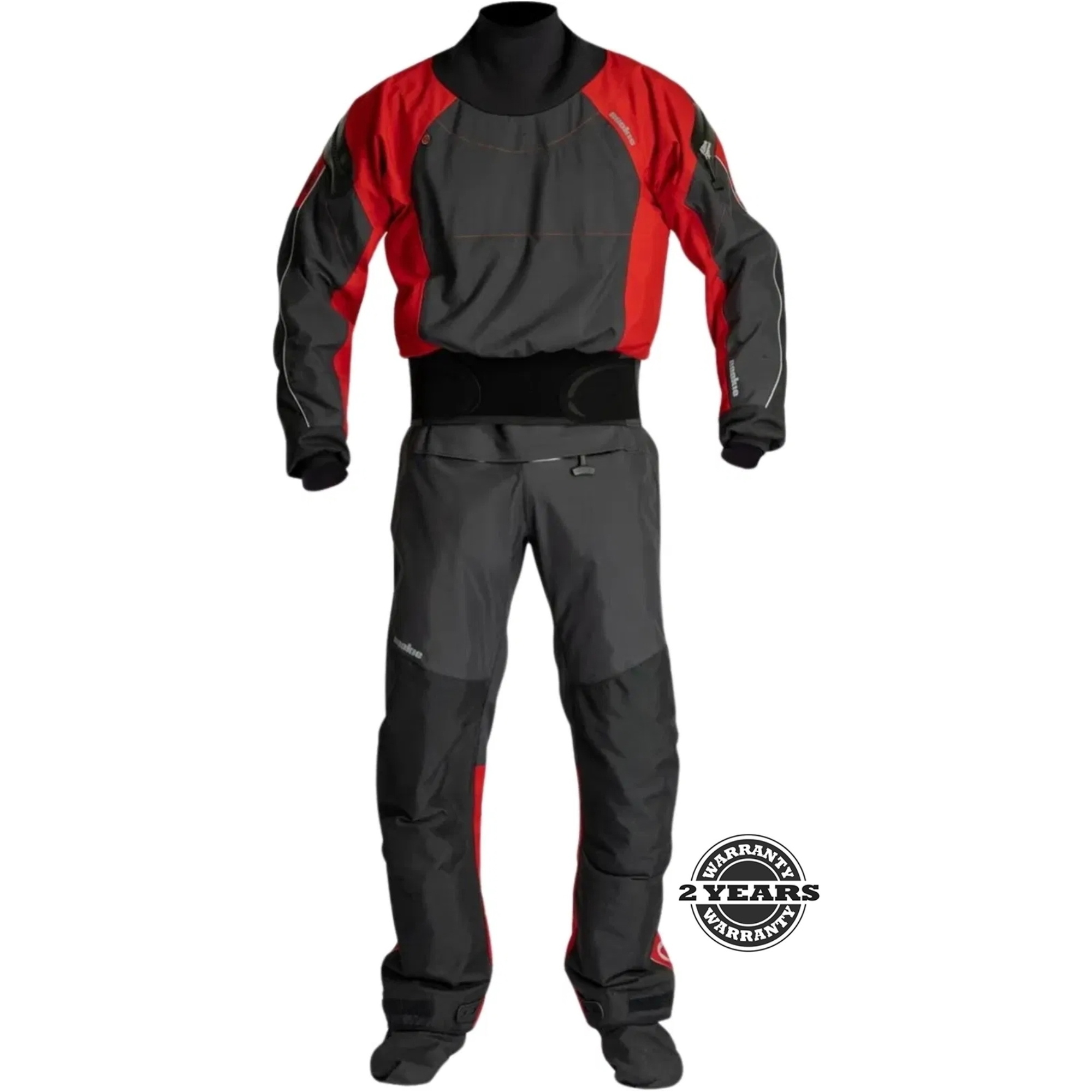 2026 Nookie Fusion Latex Drysuit DR51 - Black / Red